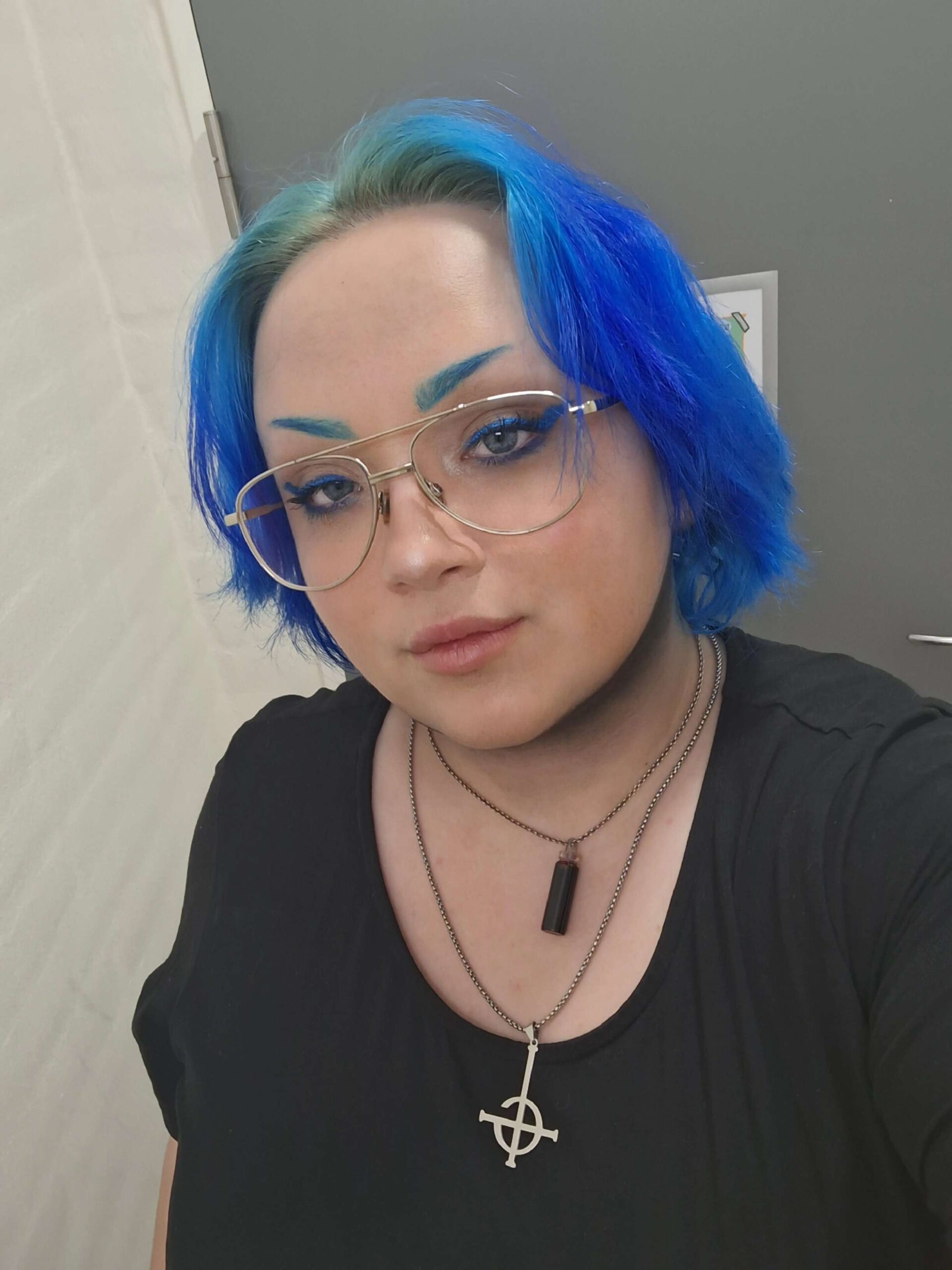 Xenon with light blue hair