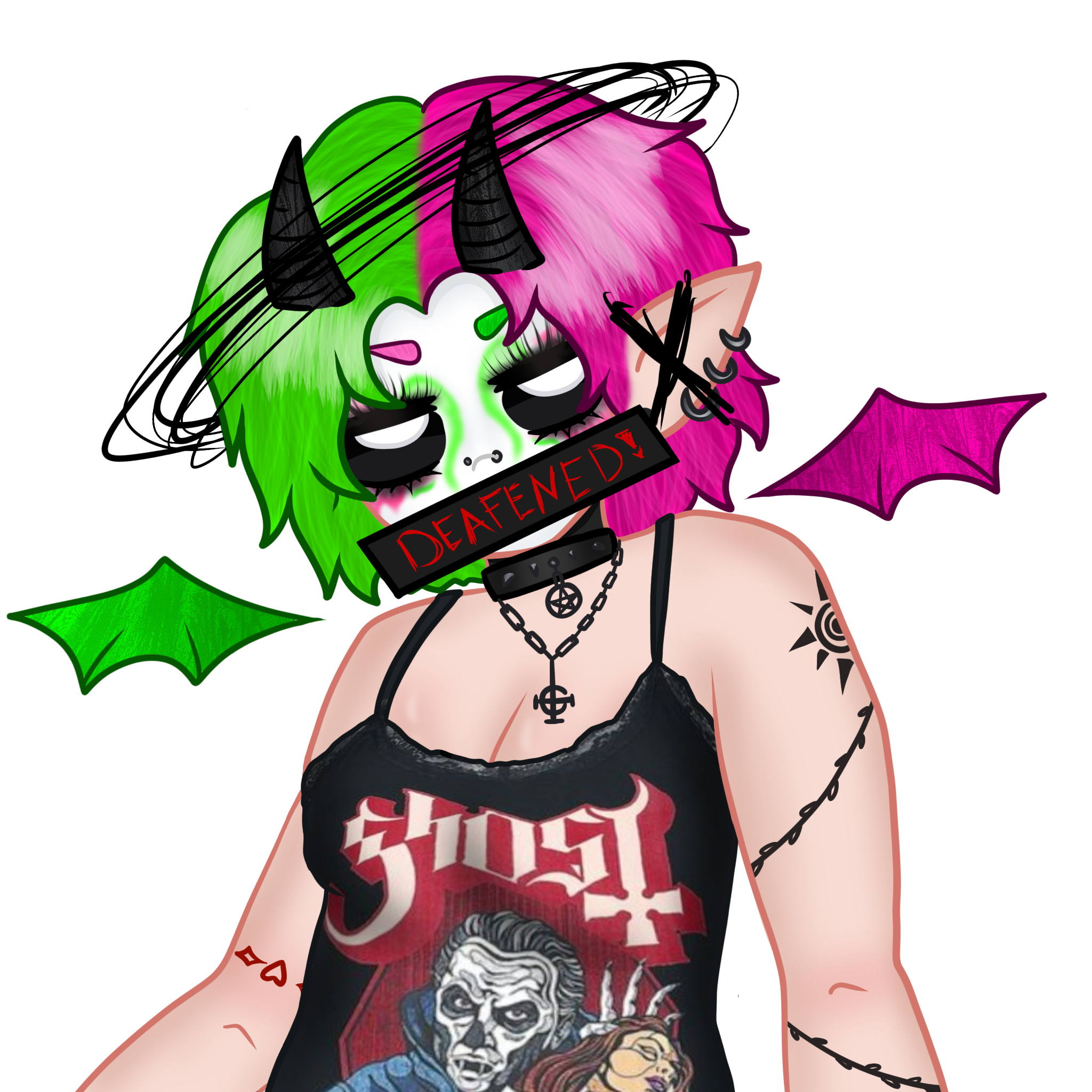PNGTuber - Demon deafened