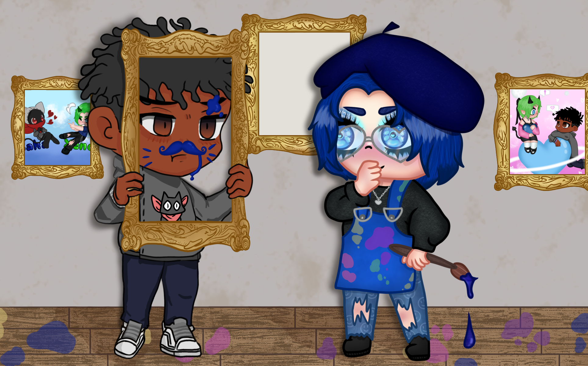 Drawing - Xenon and Saka