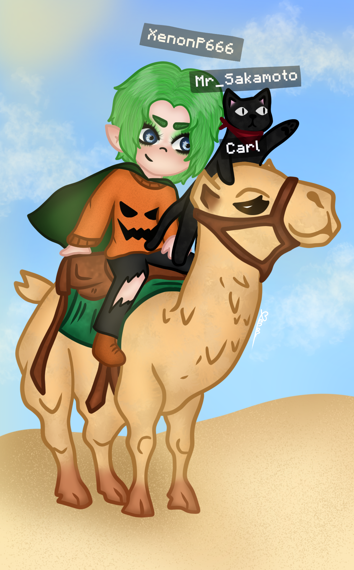 Drawing - Xenon and Saka