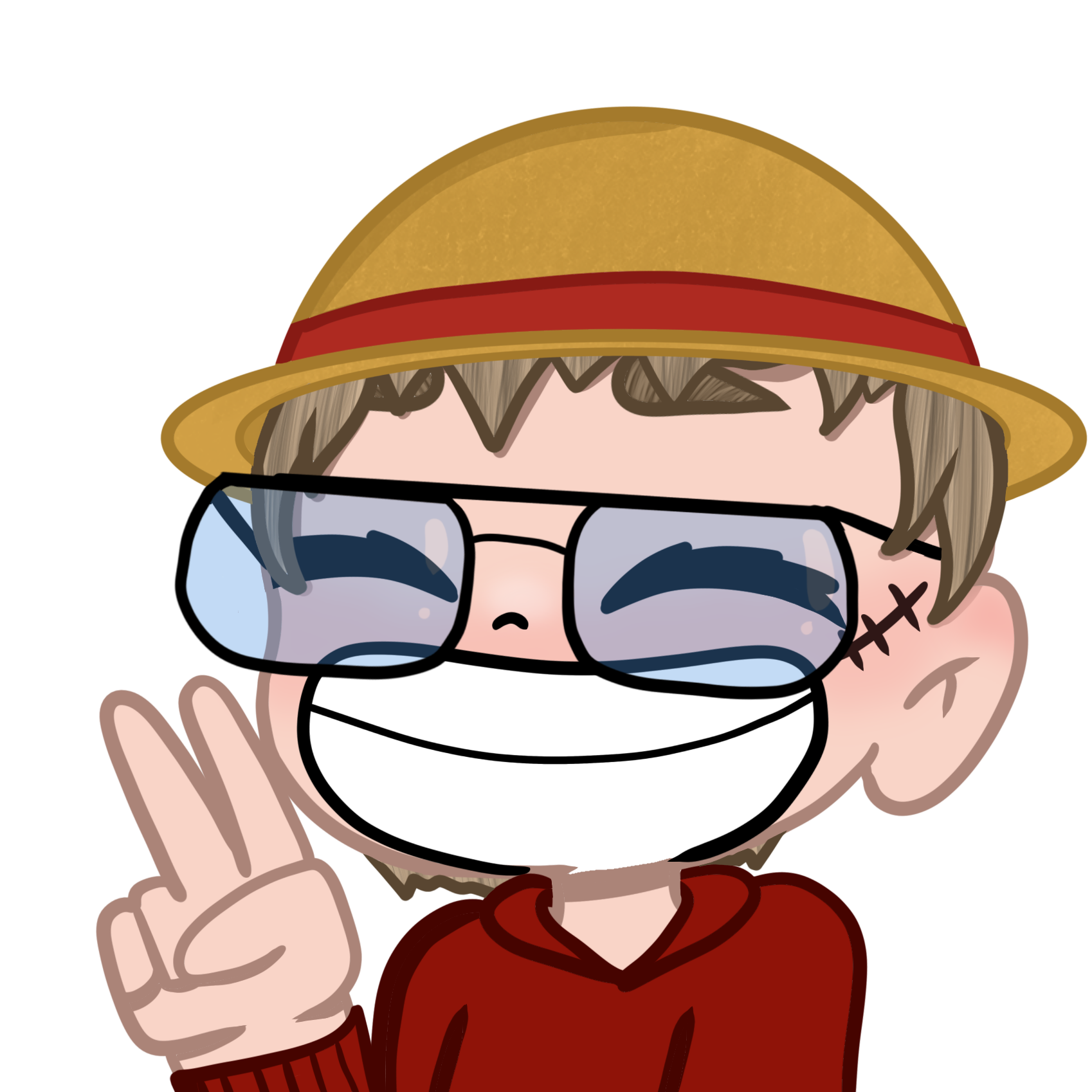 Comission emote - HeyItsCreature Luffy