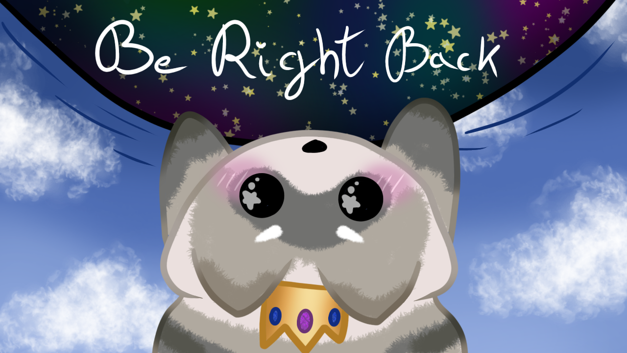 Be right back scene for Twitch - Raccoon