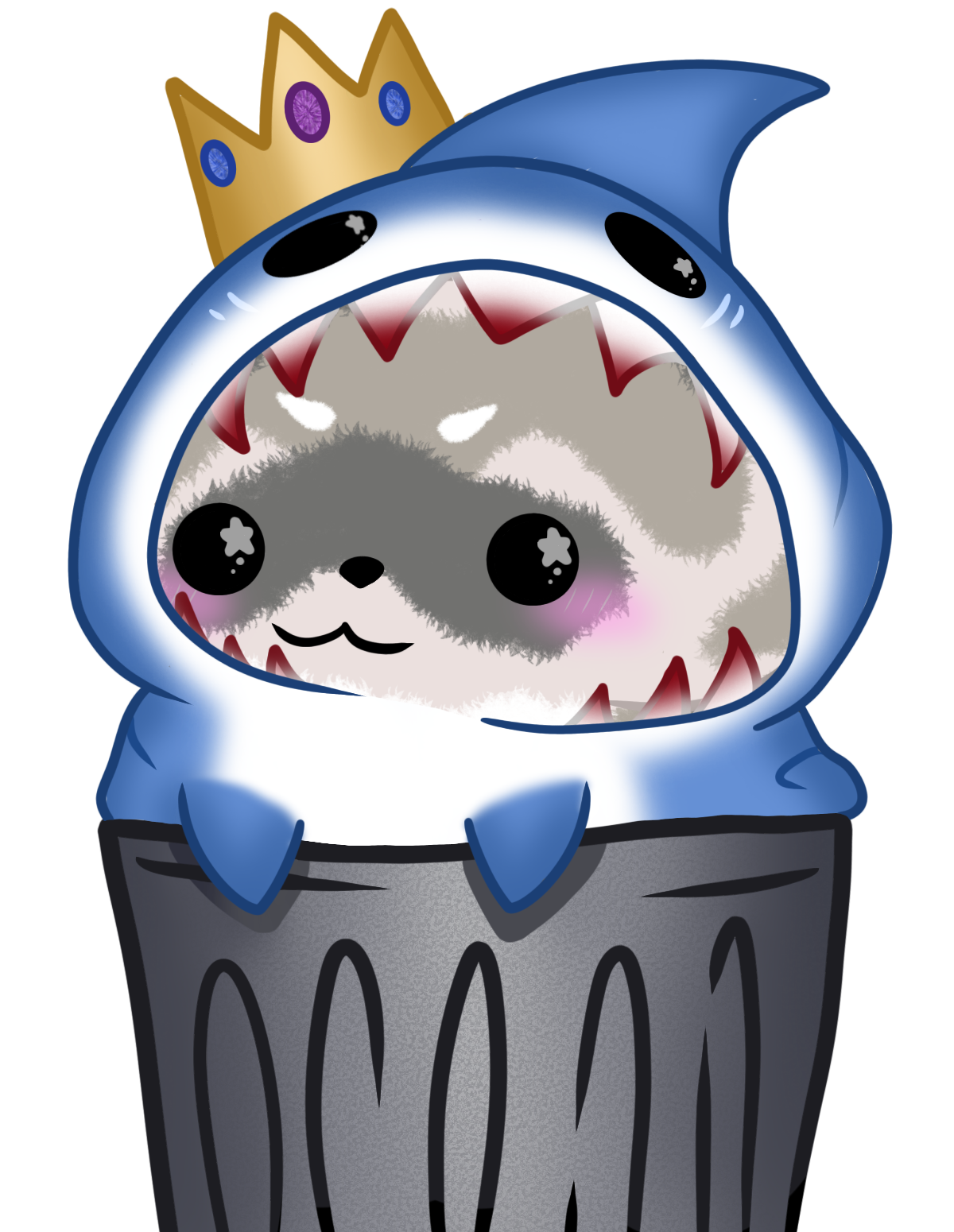 PNGTuber - Raccoon shark idle