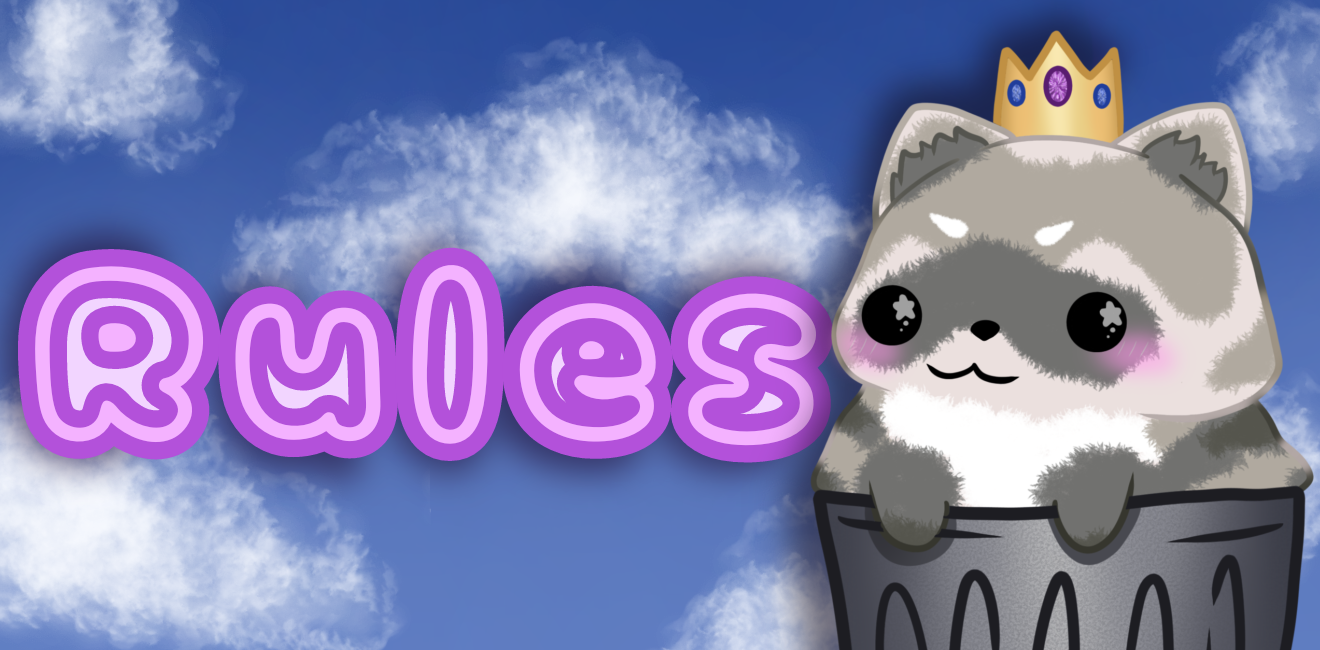 Rules twitch banner - Raccoon