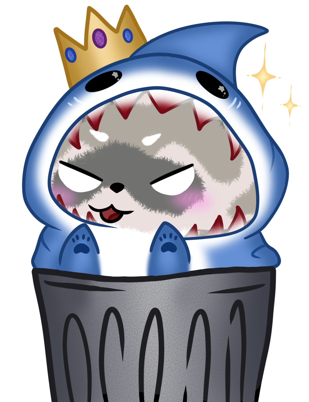 PNGTuber - Raccoon shark angry