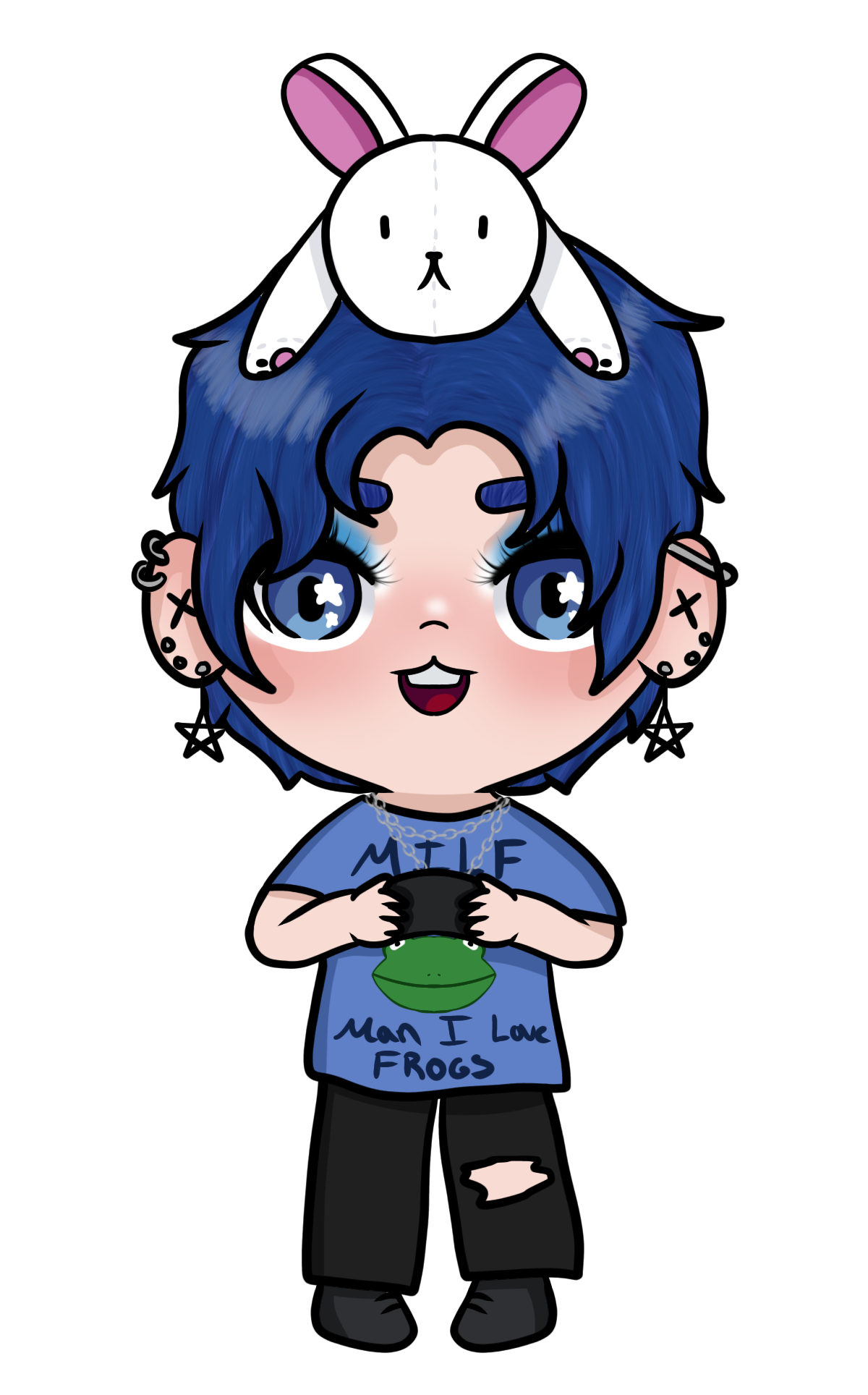 PNGTuber - Xenon with bunny talking